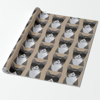 Tomcat ziet er zo knuffel uit met schaduwen cadeaupapier