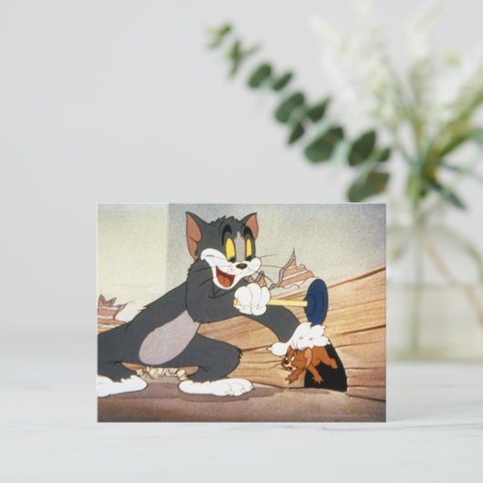 Tome en Jerry Plunger Briefkaart (Staand voorkant)