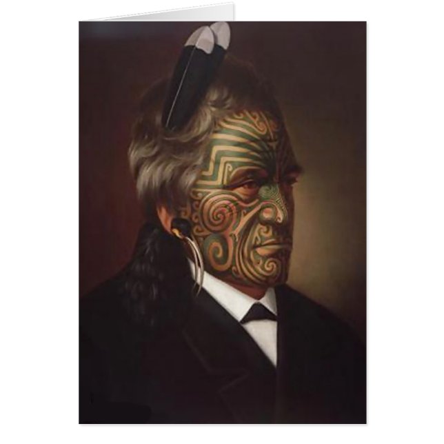 'Tomika Te Mutu' - Gottfried Lindauer-kaart (Voorkant)