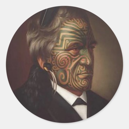 'Tomika Te Mutu' - Gottfried Lindauer Sticker (Voorkant)