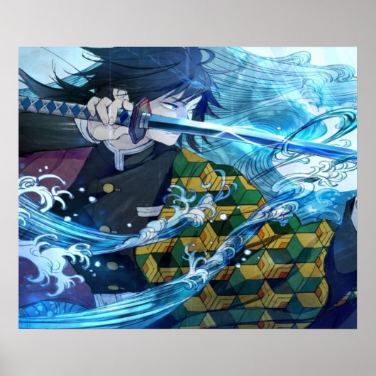 tomioka giyuu demon slayer poster (Voorkant)