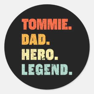 Tommie Papa Held Legende Aangepaste Aangepaste Naa Ronde Sticker
