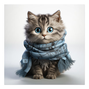 Tommy, de donkerste Tabby Cat Foto Afdruk