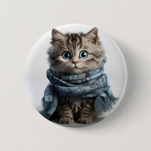 Tommy, de donkerste Tabby Cat Ronde Button 5,7 Cm (Voorkant)