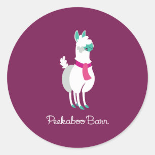 Tommy the Llama Ronde Sticker