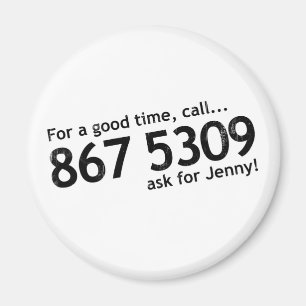 Tommy Tutone 867 5309 Magneet