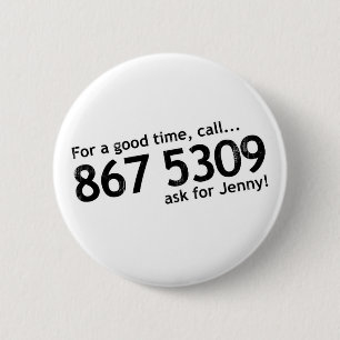 Tommy Tutone 867 5309 Ronde Button 5,7 Cm