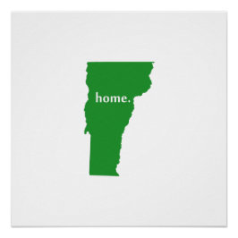 Tomont home silhouette state map perfect poster