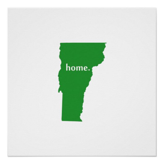 Tomont home silhouette state map perfect poster (Voorkant)