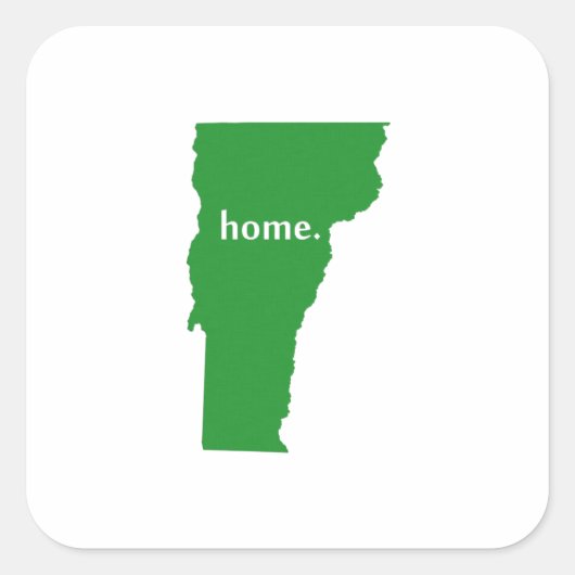 Tomont home silhouette state map vierkante sticker (Voorkant)