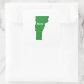 Tomont home silhouette state map vierkante sticker (Tas)