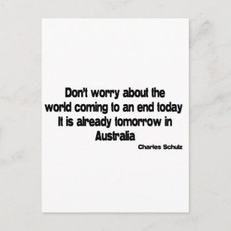 Tomorrow in Australië quote Briefkaart