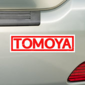 Tomoya stempel bumpersticker (Op auto)