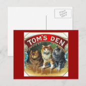 Toms Den Sigar Label Briefkaart (Voorkant / Achterkant)