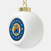 Toms River New Jersey Keramische Bal Ornament (Rechts)