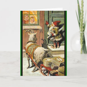 Tomte Nisse, ook bekend als Santa Clause Feestdagen Kaart