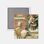 Tomte Nisse, ook bekend als Santa Clause Magneet (Voorkant / Achterkant)
