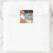 Tomte Nisse, ook bekend als Santa Clause Vierkante Sticker (Tas)
