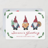 Tomten Christmas Holiday Kaart (Voorkant / Achterkant)