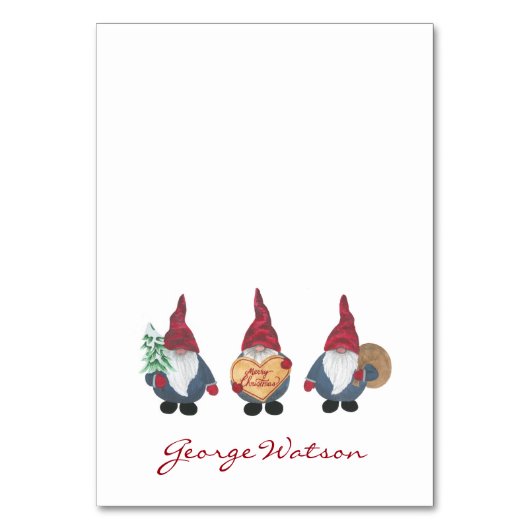 Tomten gevouwen tafel Kaart (Voorkant)