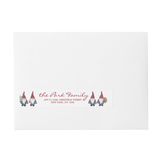 Tomten Wraparound Adresetiketten Omwikkelbaar Adreslabel (Voorkant)