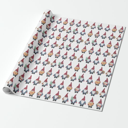 Tomten Wrapping Paper Cadeaupapier (Uitgerold)