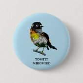 Tomtit Miromiro Ronde Button 5,7 Cm (Voorkant)
