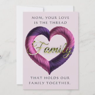 Ton amour est le fil - Carte de fête des mères
