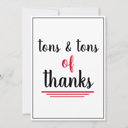 Ton Bedankt werknemer appreciation Red Black (Voorkant)