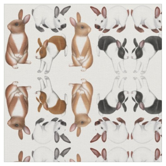 Ton Buns Rabbit Fabric Stof (Close Up)