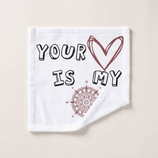 Ton coeur est mon boussole (Gant de toilette)