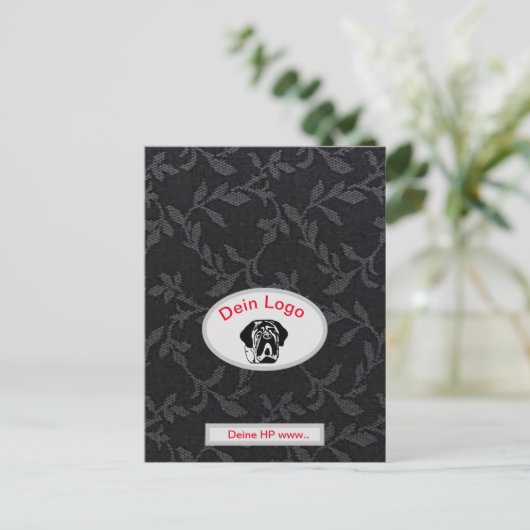 Ton image Mastiff Bulldog Logo Carte postale (Debout devant)