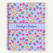 Ton nom, bleu, livre de recettes, cupcakes (Devant)