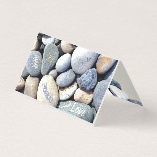 Ton texte Joie Espère Paix Foi Aimer Pebbles (Front)