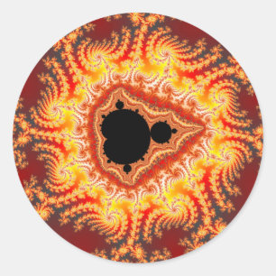 Ton van satan - Fractal Ronde Sticker