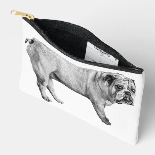 Tonal Bulldog Zip Pouch Etui (Open)