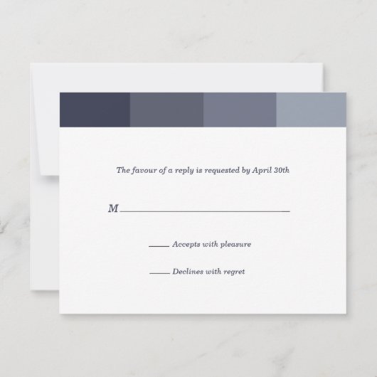 Tonal Grey Bar Mitzvah Réponse (Dos)