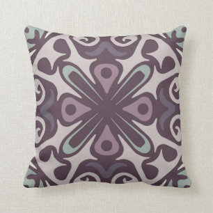 Tonalités de coussin de motif de pourpre et de