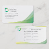 Tonalités vertes de carte de visite (Devant / Derrière)