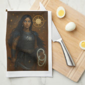 Tonantzin & Aztec Goddess Art Theedoek (Quarter Fold)