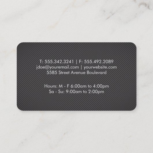 tondeuse | Baard Man | kapper Visitekaartje (Achterkant)