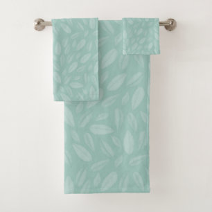 Tone on Tone Aqua Leaf Motif