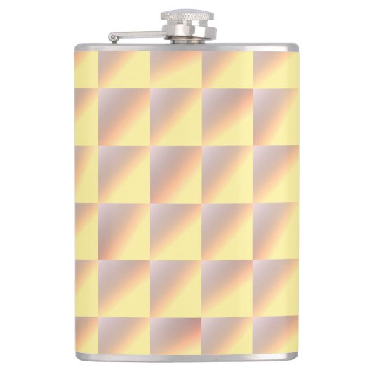 Tone-on-tone squares. heupfles (Voorkant)