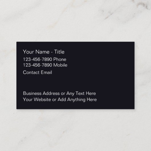 Tone or classique Carte de visite moderne (Dos)