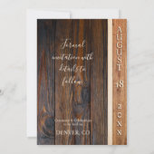 Tone rustique bois Enregistrer la date Carte Maria (Dos)