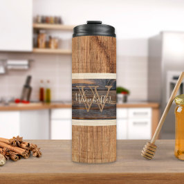 Tone Tan Thermal Tumbler Rustic Thermosbeker