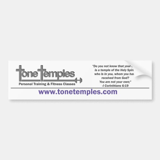 Tone Temples Bumpersticker (Voorkant)