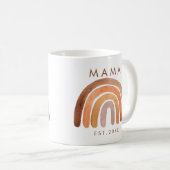 Tone Terme Boho Arc-en-ciel maman café Mug (Devant droit)