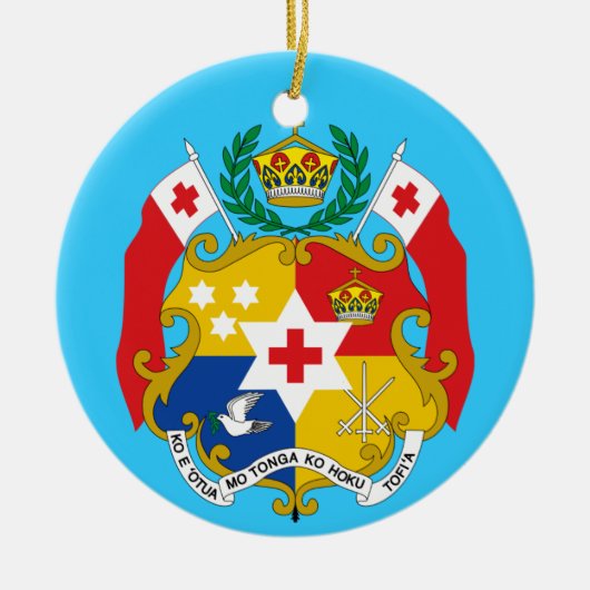 TONGA aangepaste kerstversiering Keramisch Ornament (Voorkant)