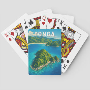 Tonga Illustratie Reis Kunst Vintage Pokerkaarten